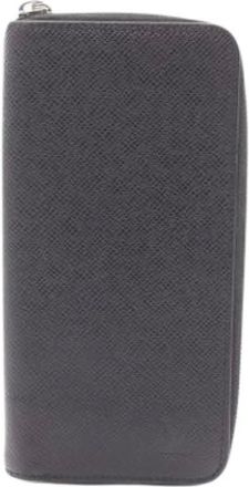 Louis Vuitton Pre-owned Wallets, male, Black, Size: ONE SIZE Pre-owned Taiga Long Wallet (bi-fold)