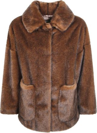 Herno Soft Faux Fur Boxy Coat