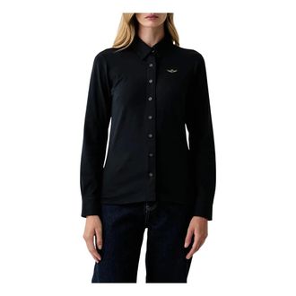 Aeronautica Overhemden, Dames, Blauw, M, Katoen, Shirt