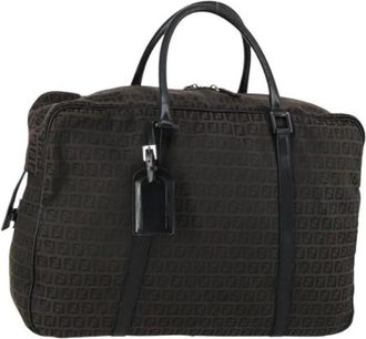 Fendi Pre-owned Weekend Bags, female, Brown, Size: ONE SIZE Pre-owned Canvas Weekend Bag