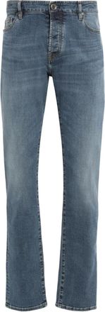 Moorer Jeans Pavel-998 con cinque tasche - Blu