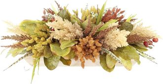 Creative Displays Inc. Handmade 25 Fall Wreath With Hydrangeas, Maple Leaves & Heather