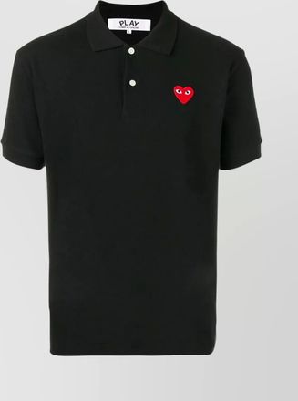 Comme Des Gar&ccedil;ons heart embroidered cotton polo