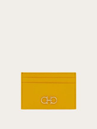 Ferragamo Donna Porta carte di credito Gancini Giallo