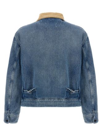 Maison Margiela Mens Blue Cotton Denim Jacket Clothing