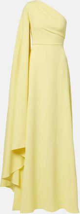 Solace London Abito lungo Yazmin asimmetrico con mantella