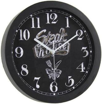 Trade Shop Trade Shop - Orologio 30x4x30cm Da Parete Bar Caffe Ristorante Moderno Nero Decori Ass 774621