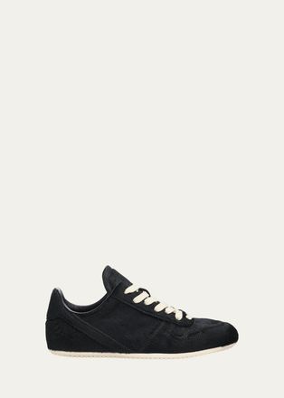 Rick Owens Minimal Suede Low-Top Sneakers