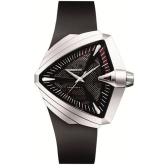 Hamilton Ventura XXL Automatic Black Dial Rubber Strap Mens Watch H24655331