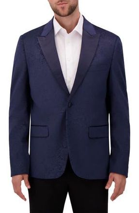 Report Collection Embossed Velvet Sport Coat in Navy at Nordstrom Rack, Size 38Regular