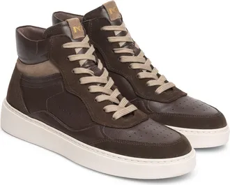 Nero Giardini High Top Retro Sneaker in Chocolate at Nordstrom, Size 45