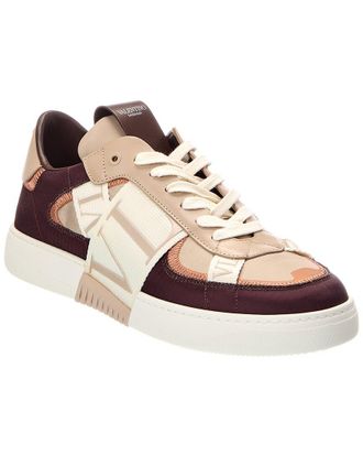 Valentino Leather-Trim Sneaker