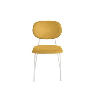 MondoViro Conjunto de 2 sillas de tela amarilla 48x54 86h cm