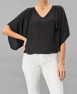 Lola & Sophie Satin Bolero In Black