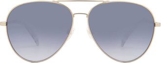 Rag & Bone Rag & Bone Grey Silver Pilot Mens Sunglasses RNB5052/G/S 0J5G/IC 59