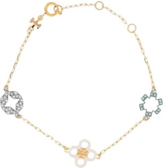 Tory Burch Forget Me Not Delicate Pav&eacute; Armband - Dames - Kettingen - Geel - ONE Size - Accessoires