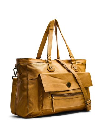 Pieces Pieces Womens Pctotally Royal Leather Travel Noos Bag, Brown (Cognac), 14.5x33x51 centimeters B x H T UK