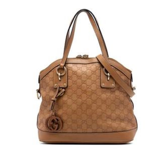 Gucci Vintage, unisex, Bruin, ONE Size, Leer, Pre-owned Dome