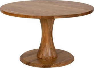 Wanderlust Deco Mesa de comedor de madera marr&oacute;n 130x130x77 alt. cm