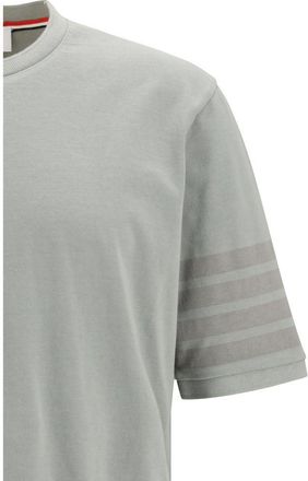 Thom Browne 4-Bar Cotton Jersey T-Shirt - Gray