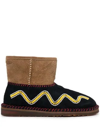 UGG Enkellaarzen verfraaid met kralen - Zwart