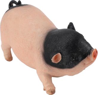 OEM Estatua De Cerdo De Jard&iacute;n De 26 Cm De Altura, Figura Realista Y Adorable De Resina Para Decoraci&oacute;n De Interiores Y Exteriores. Incluye Maceta
