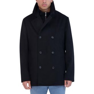 Robert Graham Peacoat with Bib in Black at Nordstrom Rack, Size Medium