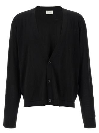 Saint Laurent Black Wool Cardigan