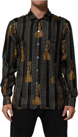Dolce & Gabbana Shirts - Heren - Casual Overhemden - Zwart - M - Overhemden