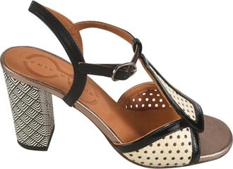 Chie Mihara Zwarte Sandalen met Hak - Dames - Sandalen met hakken - Zwart - 39 EU - Leer - Schoenen
