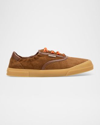 Moncler Vera Leisure Suede Low-Top Sneakers