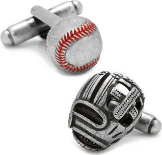 Cufflinks Inc. Baseball & Glove Cuff Links in Silver at Nordstrom