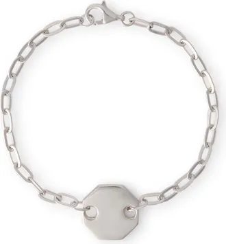 Off-white Hex Nut Tag Bracelet in Silver at Nordstrom, Size 7.5