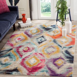 Safavieh Alfombra boho chic de polipropileno multicolor, 155 x 231 cm