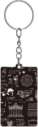 Generic Ancient Greece Sketches Womens Keychains Mens Novelty Key Chains Personalized Keychain Custom Gift
