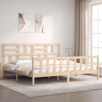 vidaXL Vidaxl - Estructura De Cama Sin Colch&oacute;n Madera Maciza De Pino 200x200 Cm