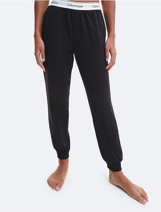 Calvin Klein Womens Icon Cotton Modal Lounge Joggers - Black - XL