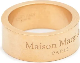 Maison Margiela logo-engraved ring - men - Silver - 6 - Gold