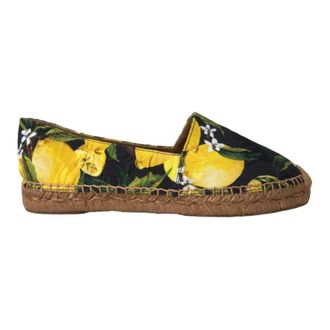 Dolce & Gabbana Multicolor Citroen Espadrilles Schoenen - Dames - Espadrilles - Veelkleurig - 35 EU - Katoen - Schoenen