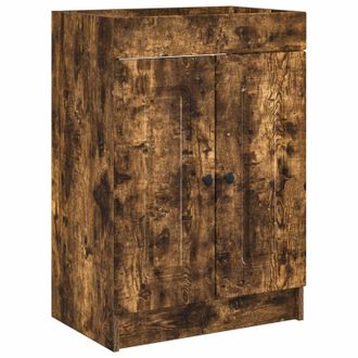 vidaXL Cabinet Debajo Del Fregadero Roble Ahumado 78,5 X 37,5 X 81 Cm Vidaxl