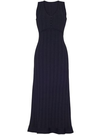 Adam Lippes Mysa pointelle-knit midi dress - Black