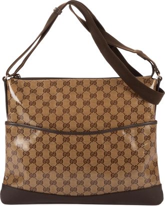 Gucci Pre-owned Womens Flat Messenger Shoulder Bag - Beige - One Size