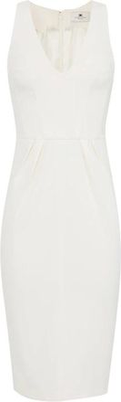 Elisabetta Franchi Crepe Midi Dress - female - Elisabetta Franchi - Midi Dresses - White - S - Dresses