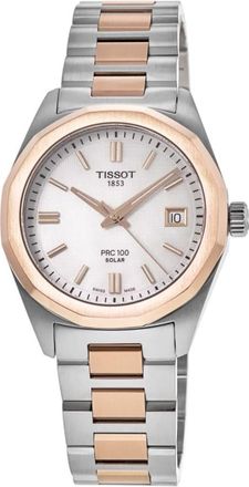 Tissot PRC100 Solar White Mother of Pearl Dial Stainless Steel Womens Watch T151.822.22.111.00