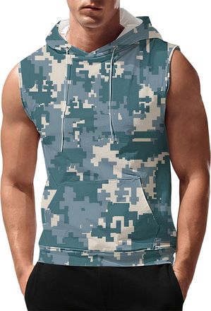 Generic Sleeveless Gym Vest for Men Muscle Tank Top Mens Workout Tank Tops Sleeveless Gym Hoodies Bodybuilding Muscle Cut Off T Shirts for Indoor Outdoor Spor