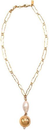 Mounser Pagoda Gold-plated Pearl Necklace