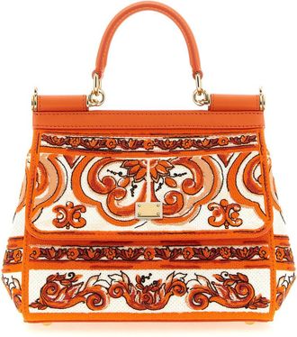 Dolce & Gabbana Orange Sicily Small Satchel