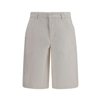 Ami White Cotton Bermuda Mens Shorts