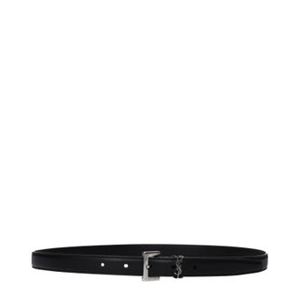 Saint Laurent Cassandre G&uuml;rtel Herren Leder Schwarz