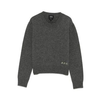 A.P.C. A.p.c., Truien & Vesten, Dames, Grijs, S, Wol, Anna Trui